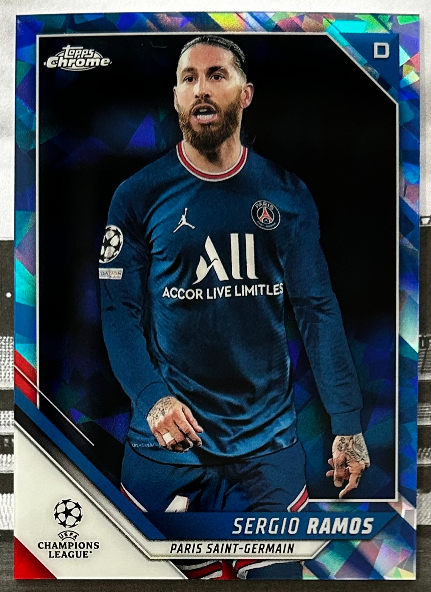 Topps UEFA Chrome Sapphire 2021-22 - SERGIO RAMOS (PSG) #71