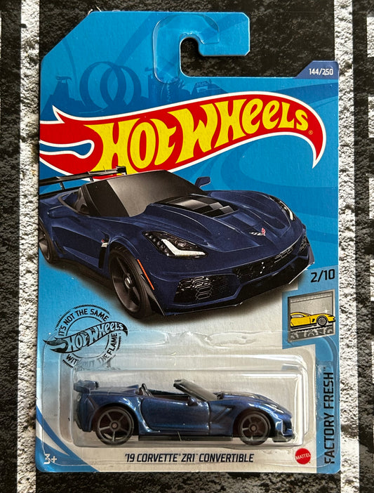 Mattel Hot Wheels Diecast Basic 1:64 - '19 Corvette ZR1 Convertible Factory Fresh