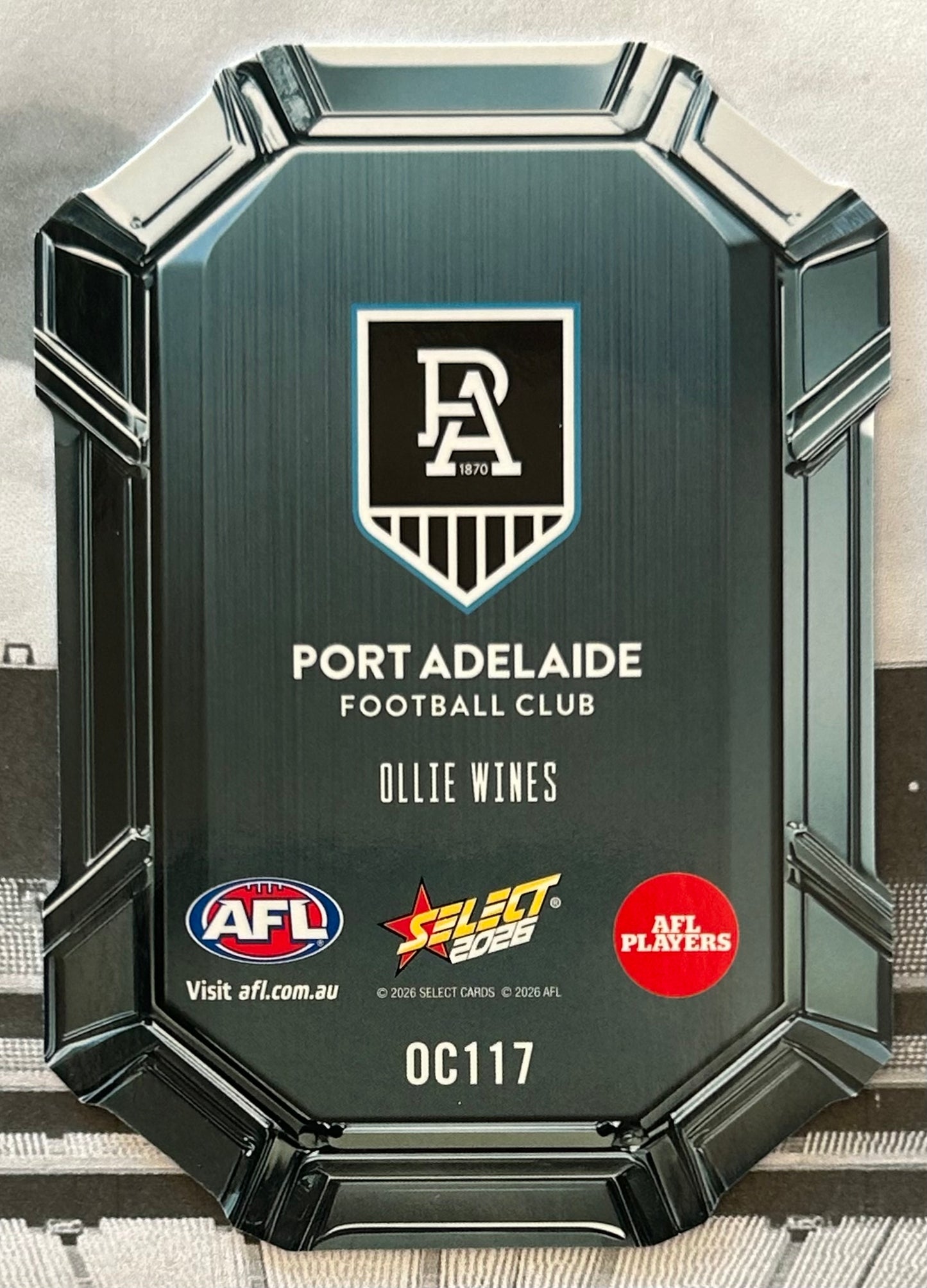 Select AFL Footy Stars 2026 - OLLIE WINES (PORT ADELAIDE) Octane Team Colours OC117