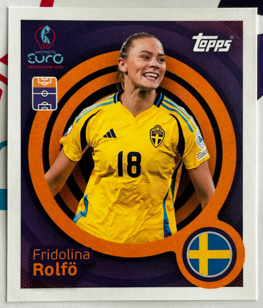 Topps UEFA Women's EURO 2025 Sticker Collection - FRIDOLINA ROLFO (SWEDEN) WEuro Hotshot #221