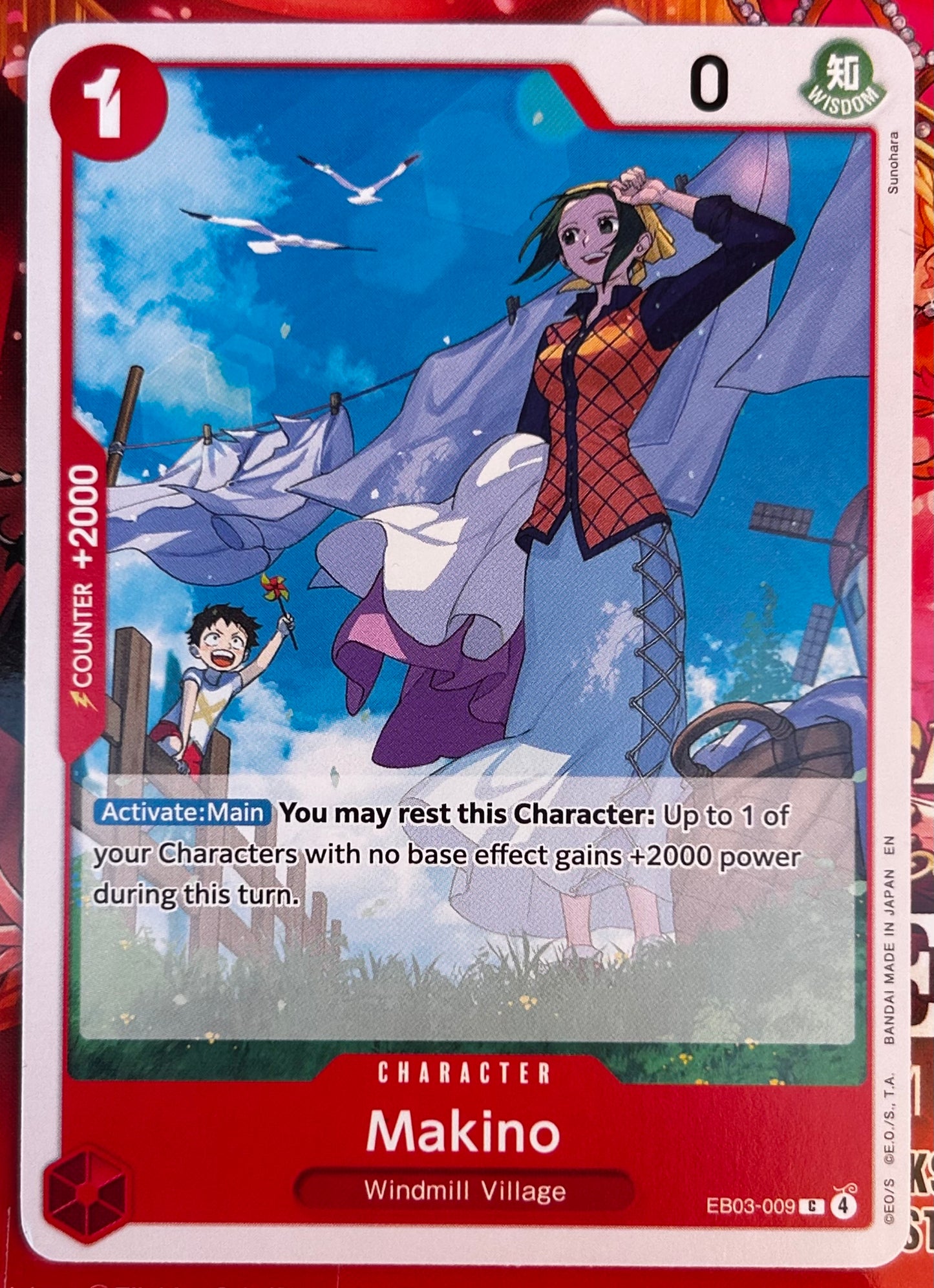 EB03-009 MAKINO One Piece Character Card (Red) English
