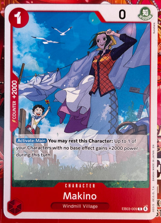 EB03-009 MAKINO One Piece Character Card (Red) English