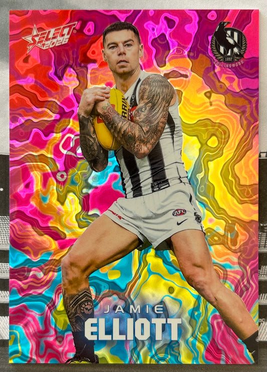 Select AFL Footy Stars 2026 - JAMIE ELLIOTT (COLLINGWOOD) Mercury Tie-Dye MYR18