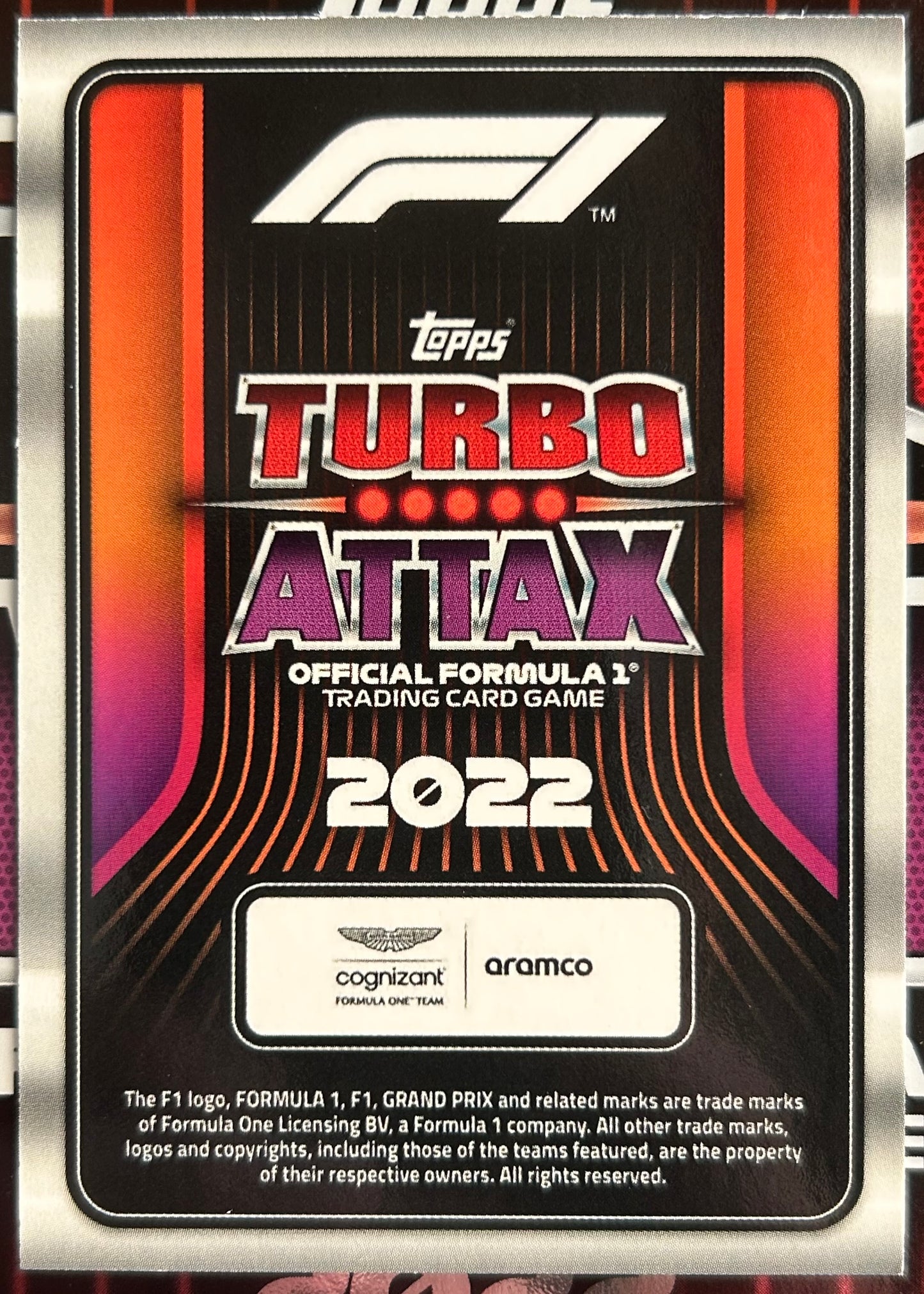 Topps F1 Turbo Attax 2022 - NICO HULKENBERG (ASTON MARTIN ARAMCO) Gold Limited Edition LE17G