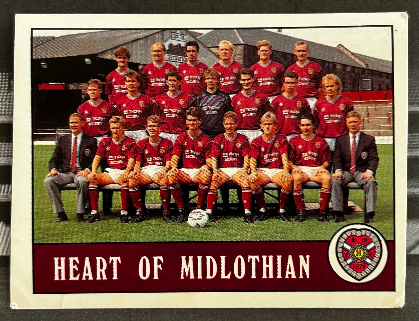 Panini Football 90 Sticker - TEAM PHOTO (HEART OF MIDLOTHIAN) #406