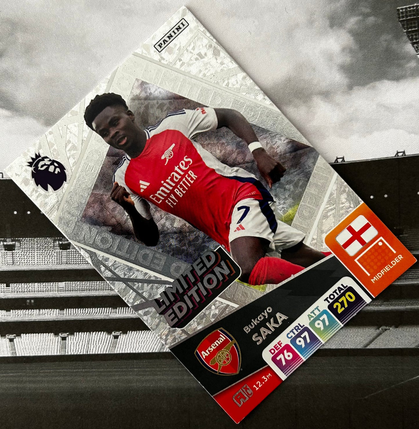 Panini Adrenalyn XL Premier League 2025 - BUKAYO SAKA (ARSENAL) Limited Edition