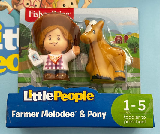 Fisher-Price Little People 2 Pack - FARMER MELODEE & PONY (2017) FDG43