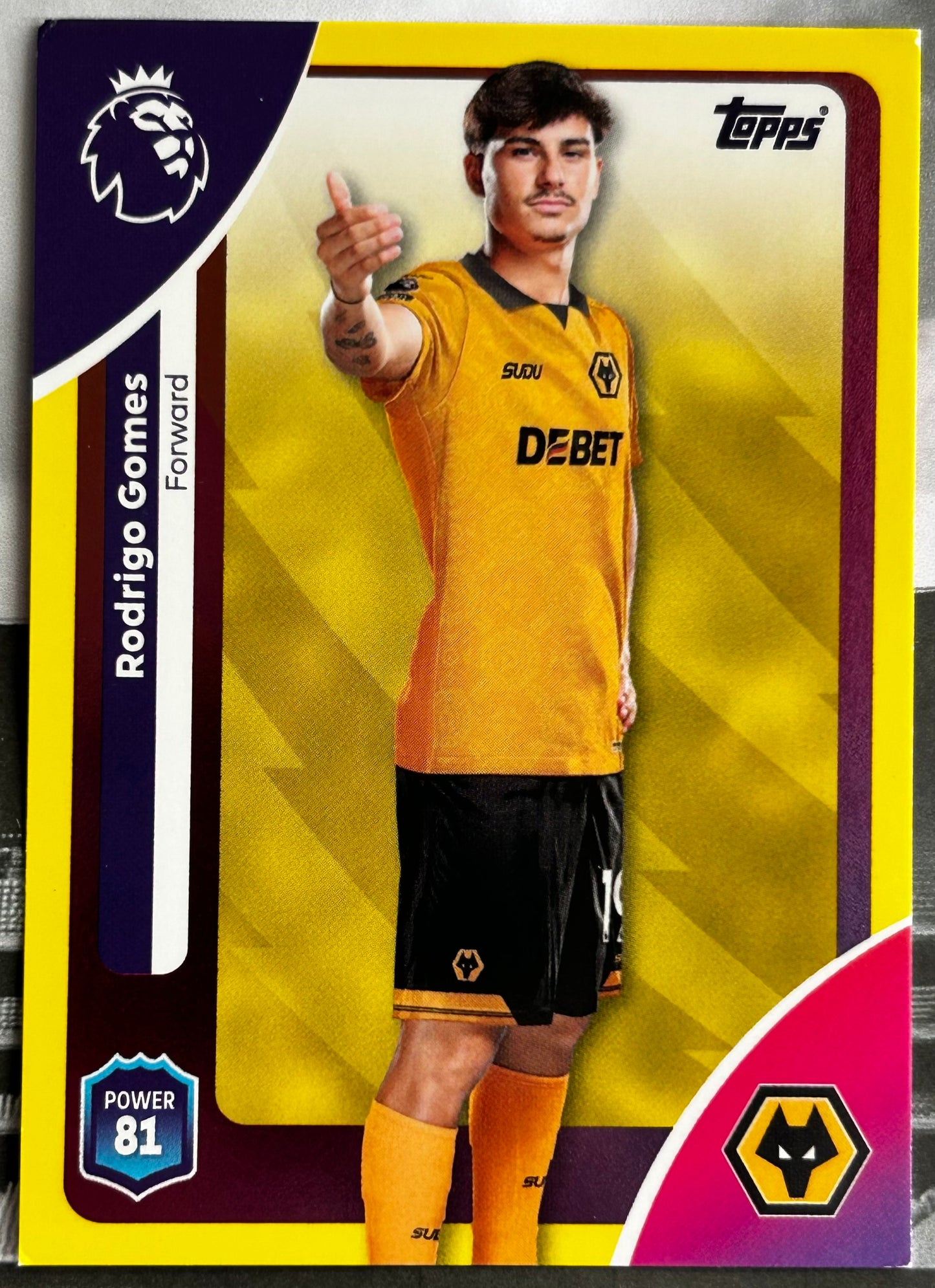 Topps Premier League 2026 Debut Edition - Single YELLOW BASE PARALLEL Cards (All Teams)
