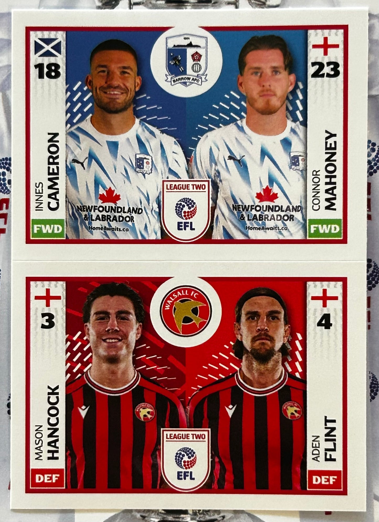 Panini EFL 2025-26 Sticker Collection - Single LEAGUE TWO Stickers (#693 - #788)