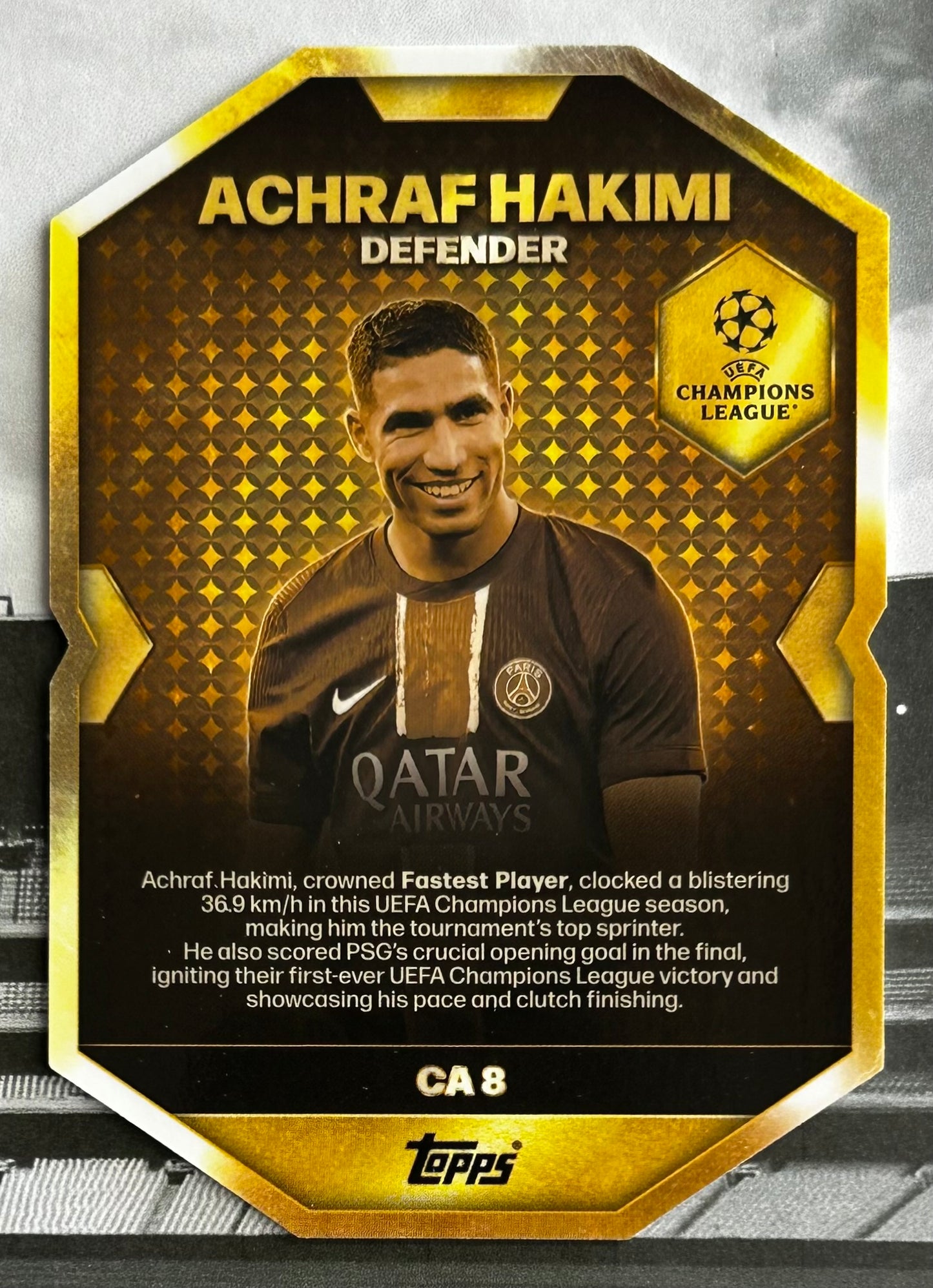 2025-26 Topps UCC Match Attax - ACHRAF HAKIMI (PSG) Chrome Award Winner CA8