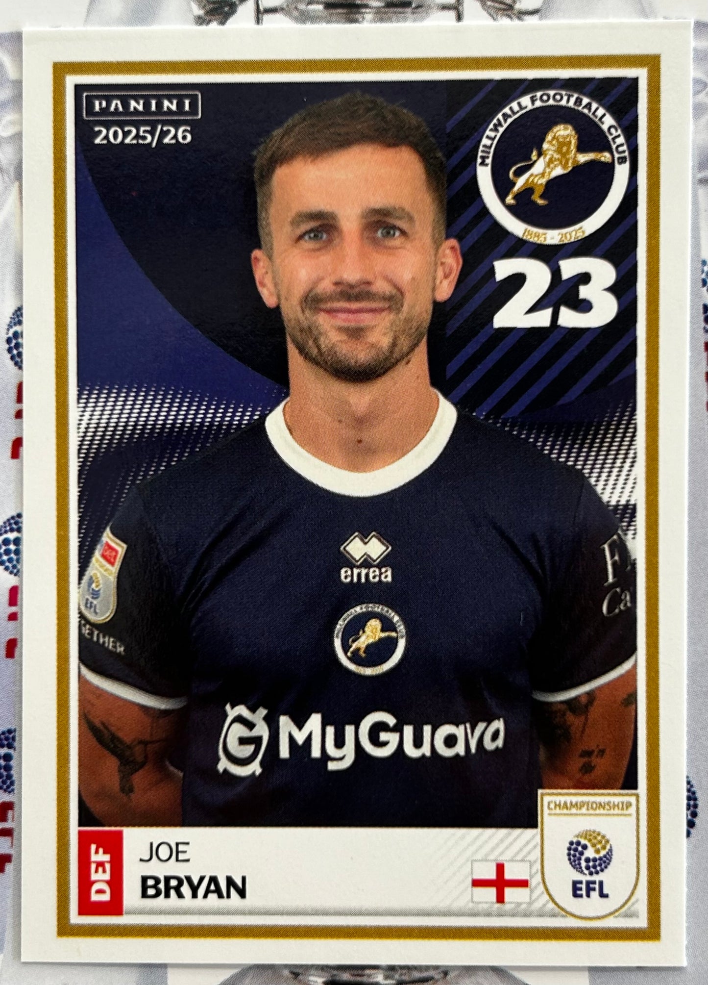 Panini EFL 2025-26 Sticker Collection - Single MILLWALL Stickers (#197 - #214)