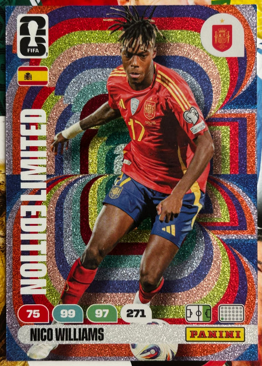 Panini FIFA World Cup 2026 Adrenalyn XL - NICO WILLIAMS (SPAIN) Limited Edition