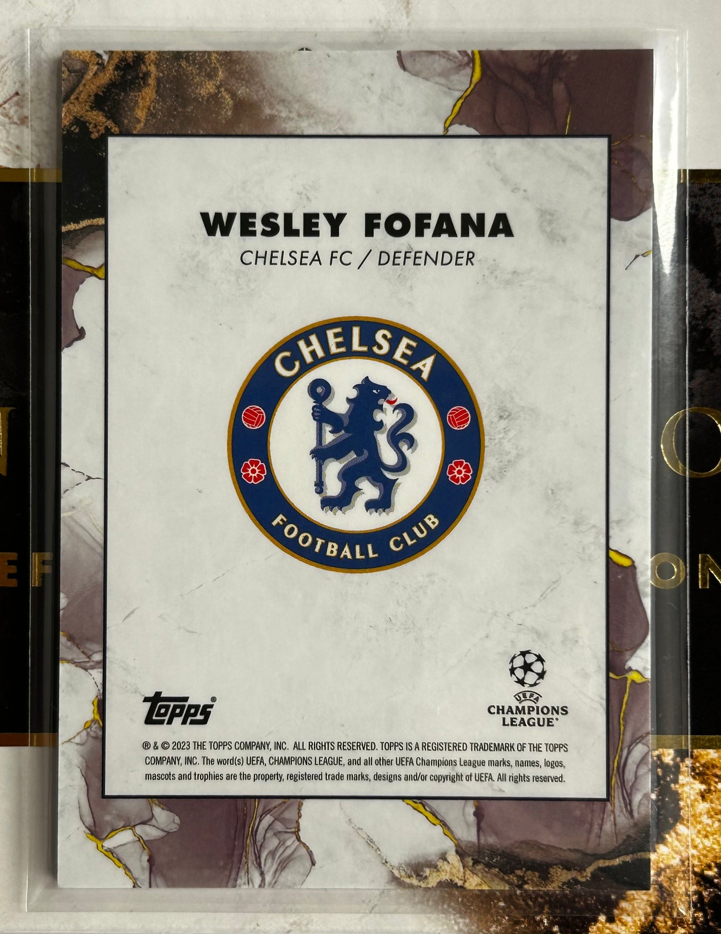 Topps UEFA Inception 2023 - WESLEY FOFANA (CHELSEA) Star Quality