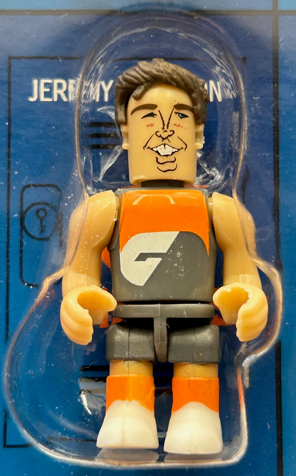 AFL Micro-Figures 2015 Series 1 - JEREMY CAMERON (GWS Giants) Home Guernsey