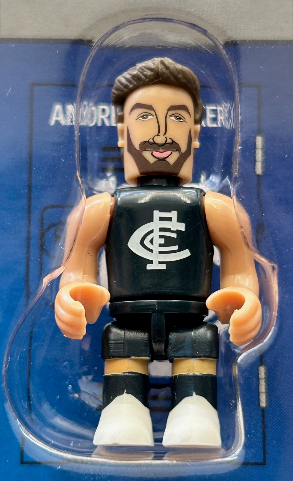 AFL Micro-Figures 2015 Series 2 - ANDREW WALKER (Carlton) Home Guernsey