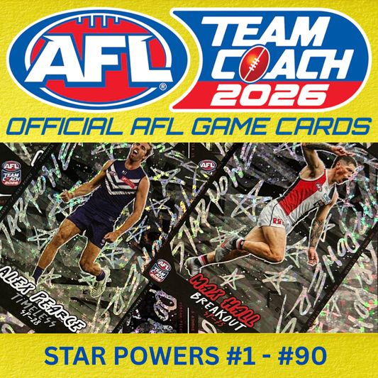 AFL Teamcoach 2026 - SILVER STAR POWERS Insert Cards (SP-01 to SP-90)
