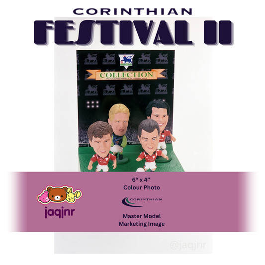 Corinthian 4-PLAYER DISPLAY W/ MARK HUGHES (MANCHESTER UNITED 1995) Early Product Development Photo v1