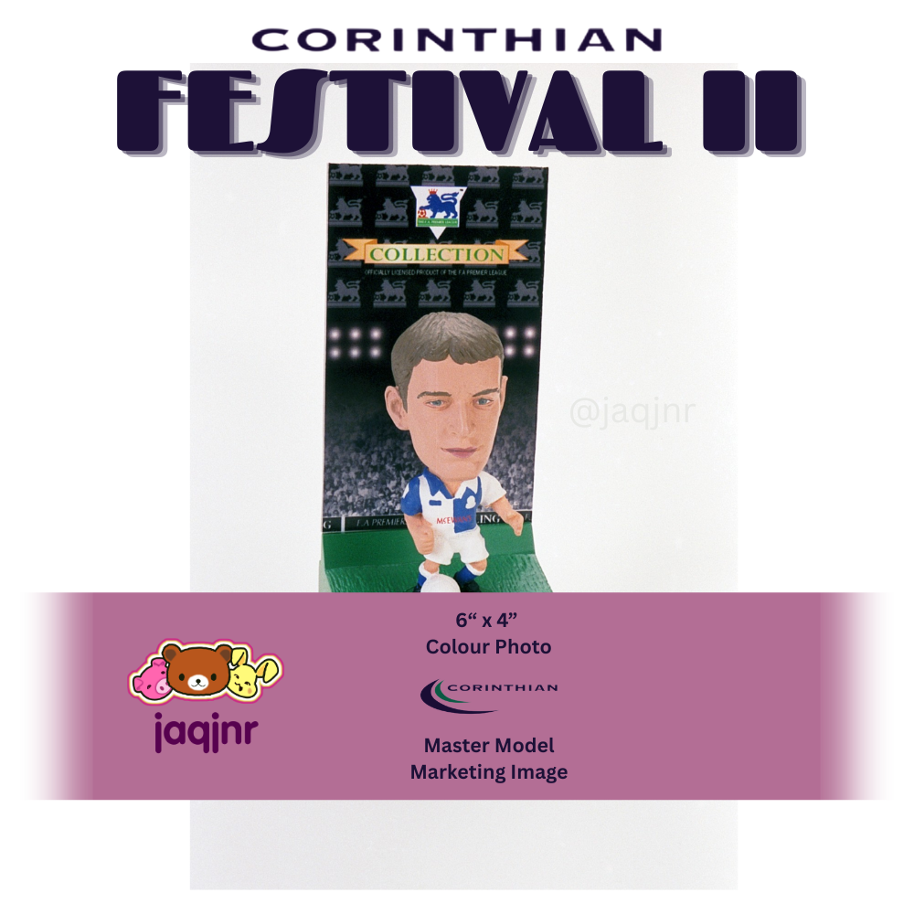 Corinthian CHRIS SUTTON + SINGLE DISPLAY STAND (BLACKBURN ROVERS 1995) Early Product Development Photo