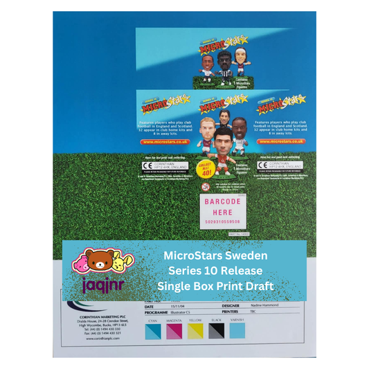 Corinthian MicroStars SWEDEN SERIES 10 Single Box A4 Error Print Proof