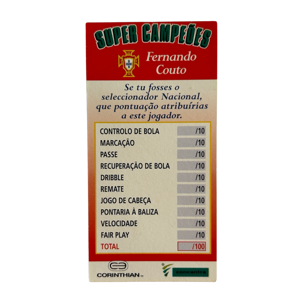 Corinthian Headliners - FERNANDO COUTO (Portugal) Collector Card POR042