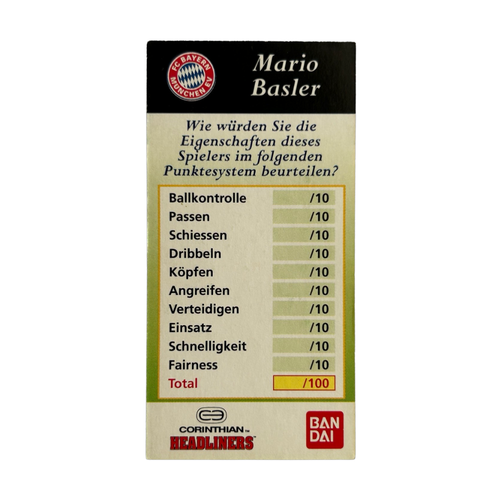 Corinthian Headliners - MARIO BASLER (Bayern Munich) Collector Card GER008