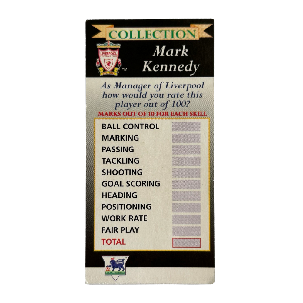 Corinthian Headliners - MARK KENNEDY (Liverpool) Collector Card PL386