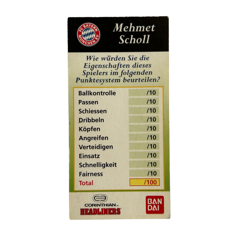 Corinthian Headliners - MEHMET SCHOLL (Bayern Munich) Collector Card GER005