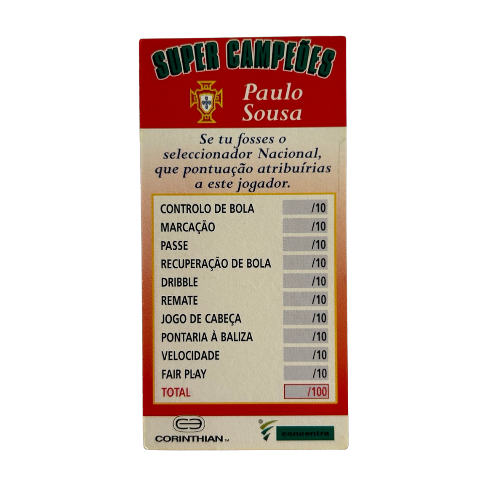 Corinthian Headliners - PAULO SOUSA (Portugal) Collector Card POR036