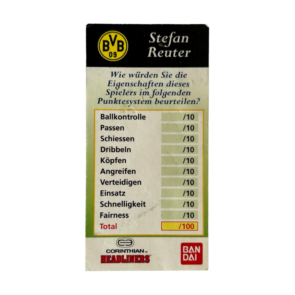 Corinthian Headliners - STEFAN REUTER (Borussia Dortmund) Collector Card GER016