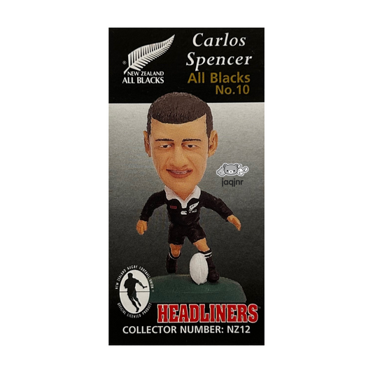 Corinthian Headliners Rugby Union - CARLOS SPENCER (NEW ZEALAND ALL BLACKS #10) Collector Card NZ12