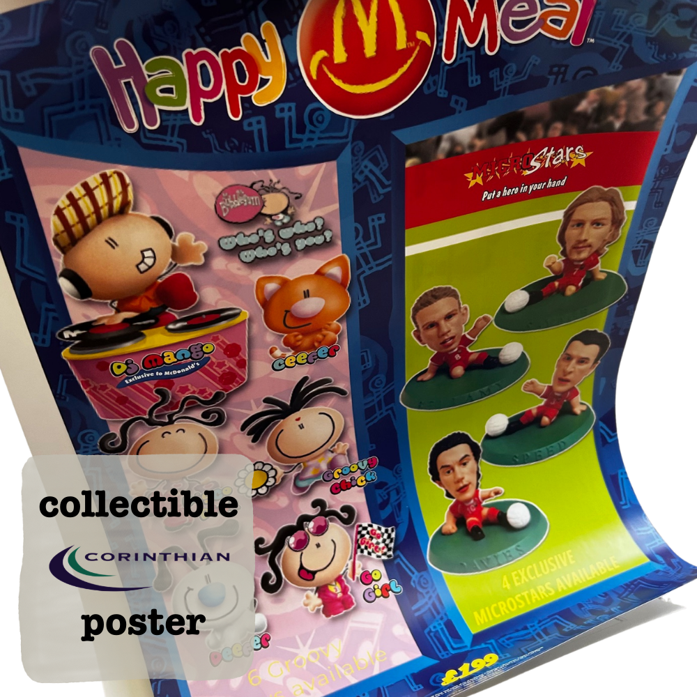 MicroStars McDonalds Happy Meal A3 Promotional Poster - Wales National Team