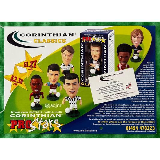 Corinthian ProStars Classics Collector Centre A4 Double-Sided Promotional Flyer & Order Form (Original Copy)