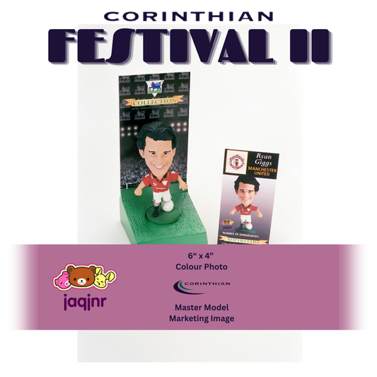 Corinthian RYAN GIGGS WITH ORIGINAL CARD & COLLECTOR CATALOG (MAN UTD 1995) Early Product Development Photo