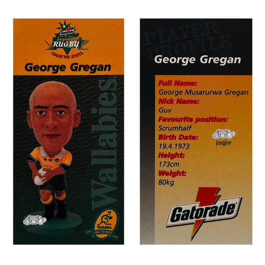 Corinthian Rugby Union 1999 Gatorade Promo - GEORGE GREGAN (AUSTRALIA WALLABIES) Collector Card MS6