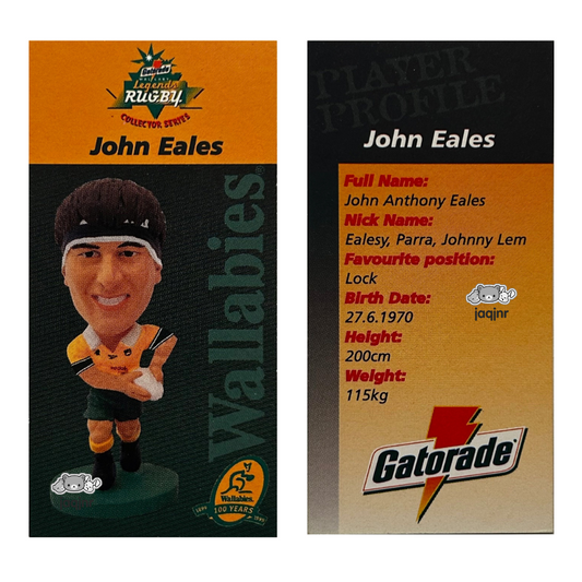 Corinthian Rugby Union 1999 Gatorade Promo - JOHN EALES (AUSTRALIA WALLABIES) Collector Card MS1