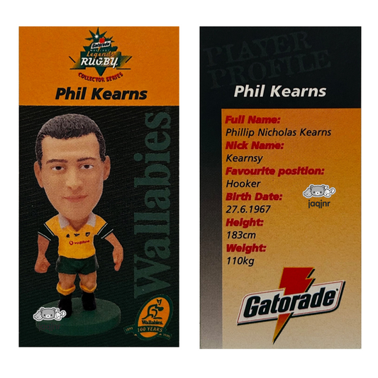 Corinthian Rugby Union 1999 Gatorade Promo - PHIL KEARNS (AUSTRALIA WALLABIES) Collector Card MS4