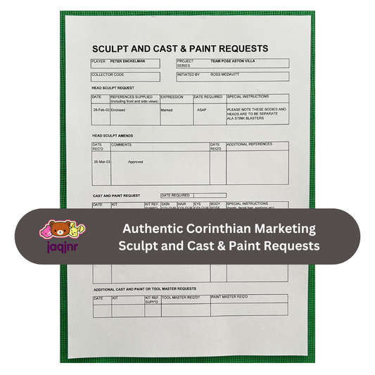 Corinthian Sculpt and Cast & Paint Request Form - PETER ENCKELMAN (ASTON VILLA) Unreleased Fan Favourites Team Pose