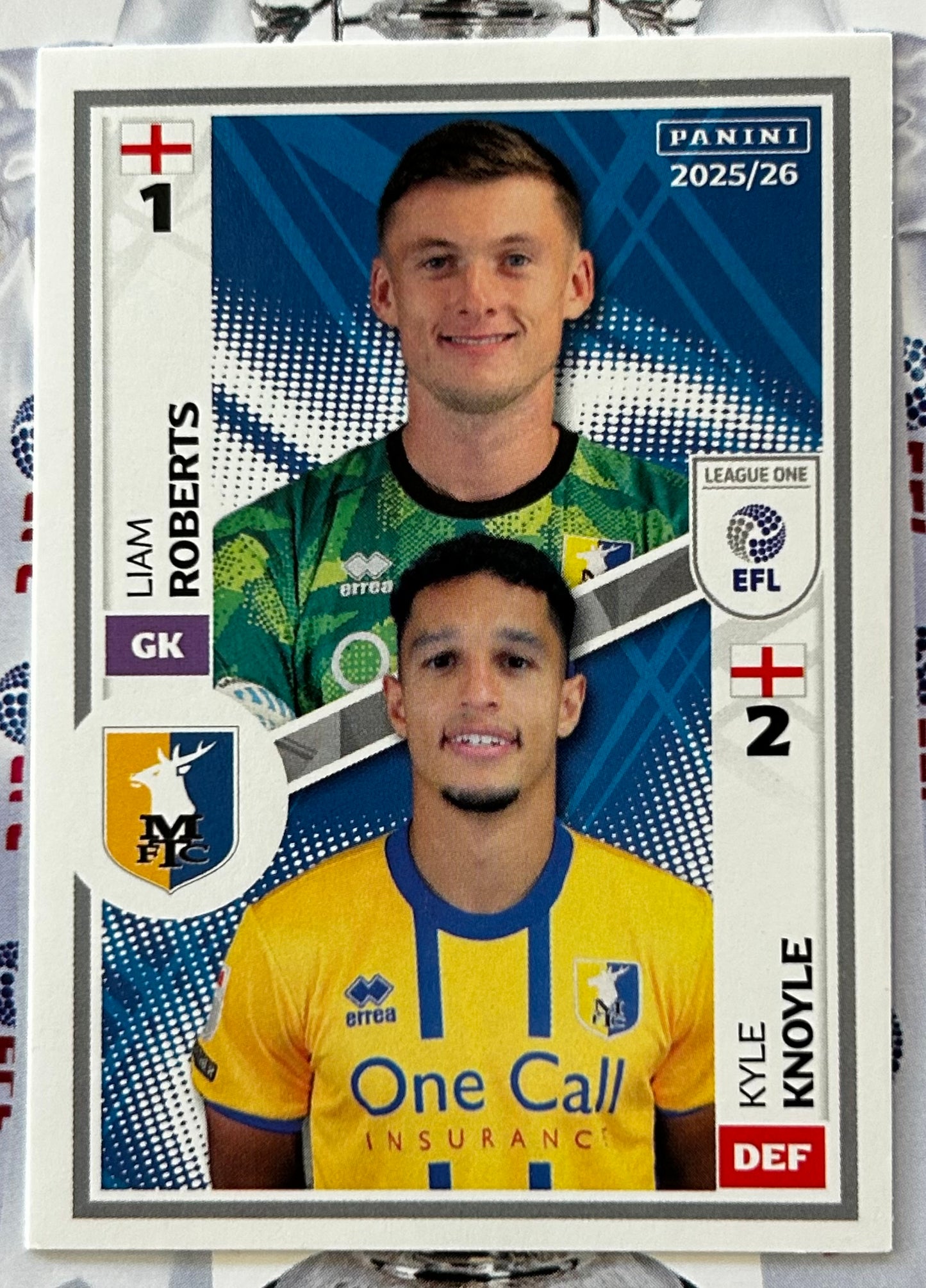 Panini EFL 2025-26 Sticker Collection - Single LEAGUE ONE Stickers (#581 - #628)
