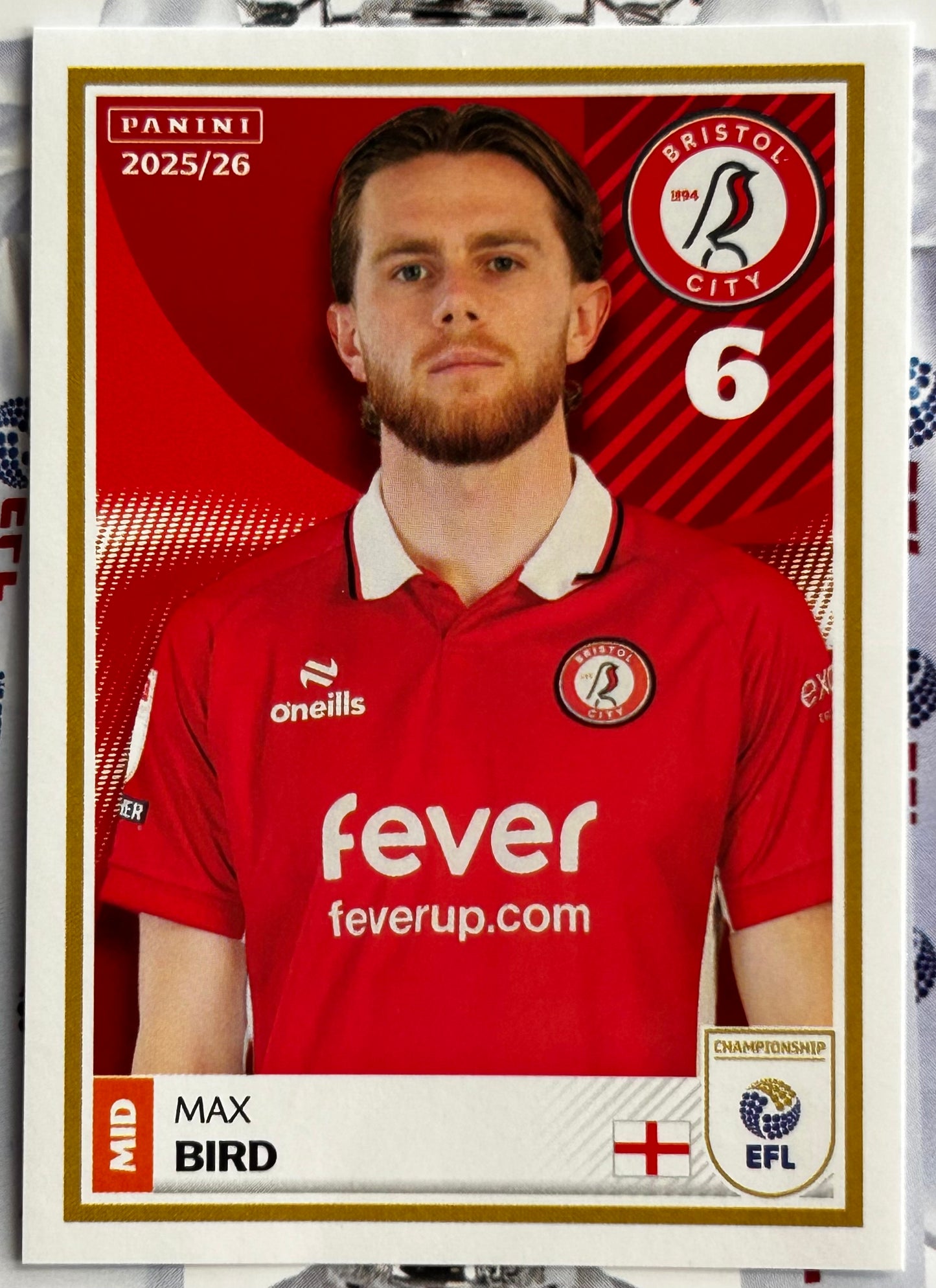 Panini EFL 2025-26 Sticker Collection - Single BRISTOL CITY Stickers (#53 - #70)