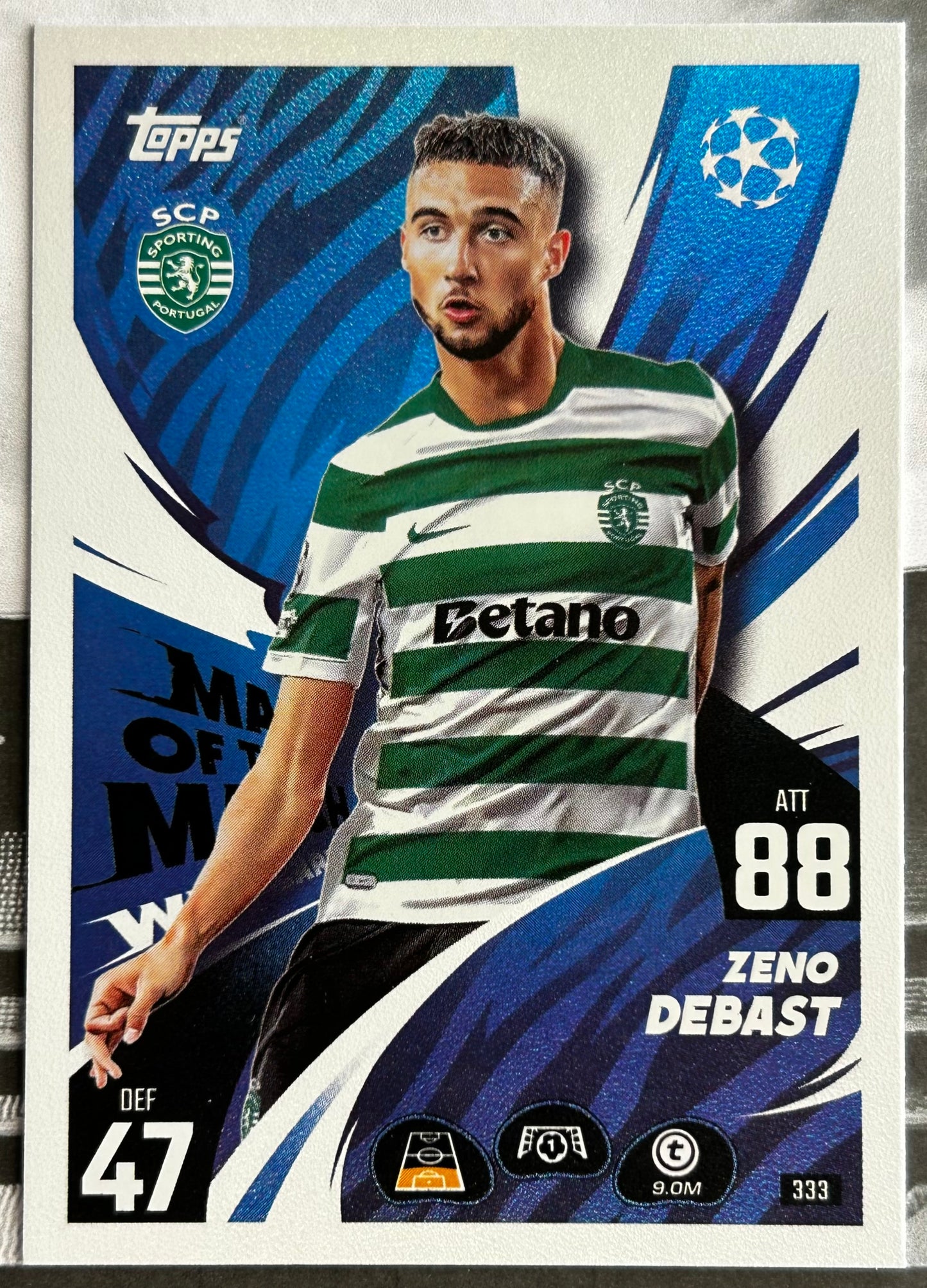 2025-26 Topps UCC Match Attax - MAN OF THE MATCH WILDCARD Rainbow Foil (#316-#342) 1:3 packs