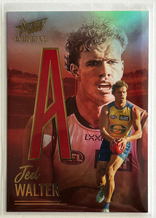 2025 AFL Select Eminence - JED WALTER (GOLD COAST SUNS) Nameplate Gold 'A' /115 NG368