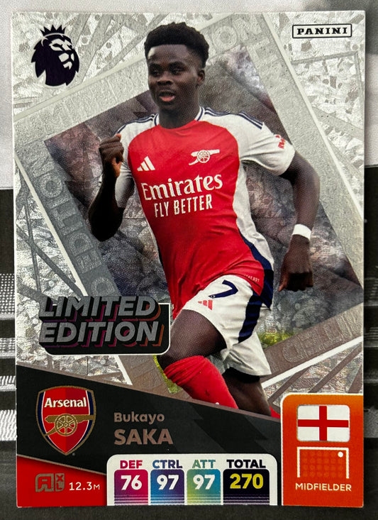 Panini Adrenalyn XL Premier League 2025 - BUKAYO SAKA (ARSENAL) Limited Edition
