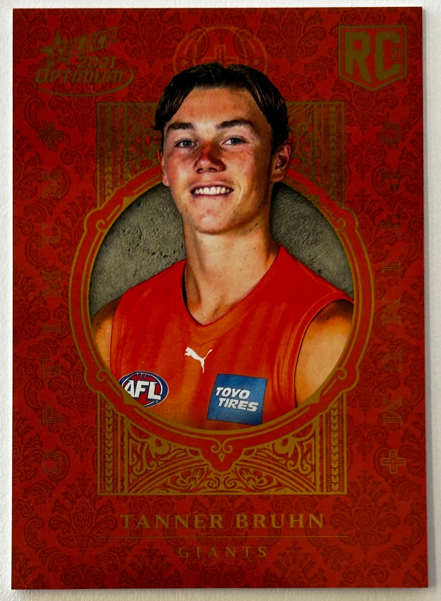 2021 AFL Select Optimum - TANNER BRUHN (GWS GIANTS) Optimum+ Rookies OP175 /455