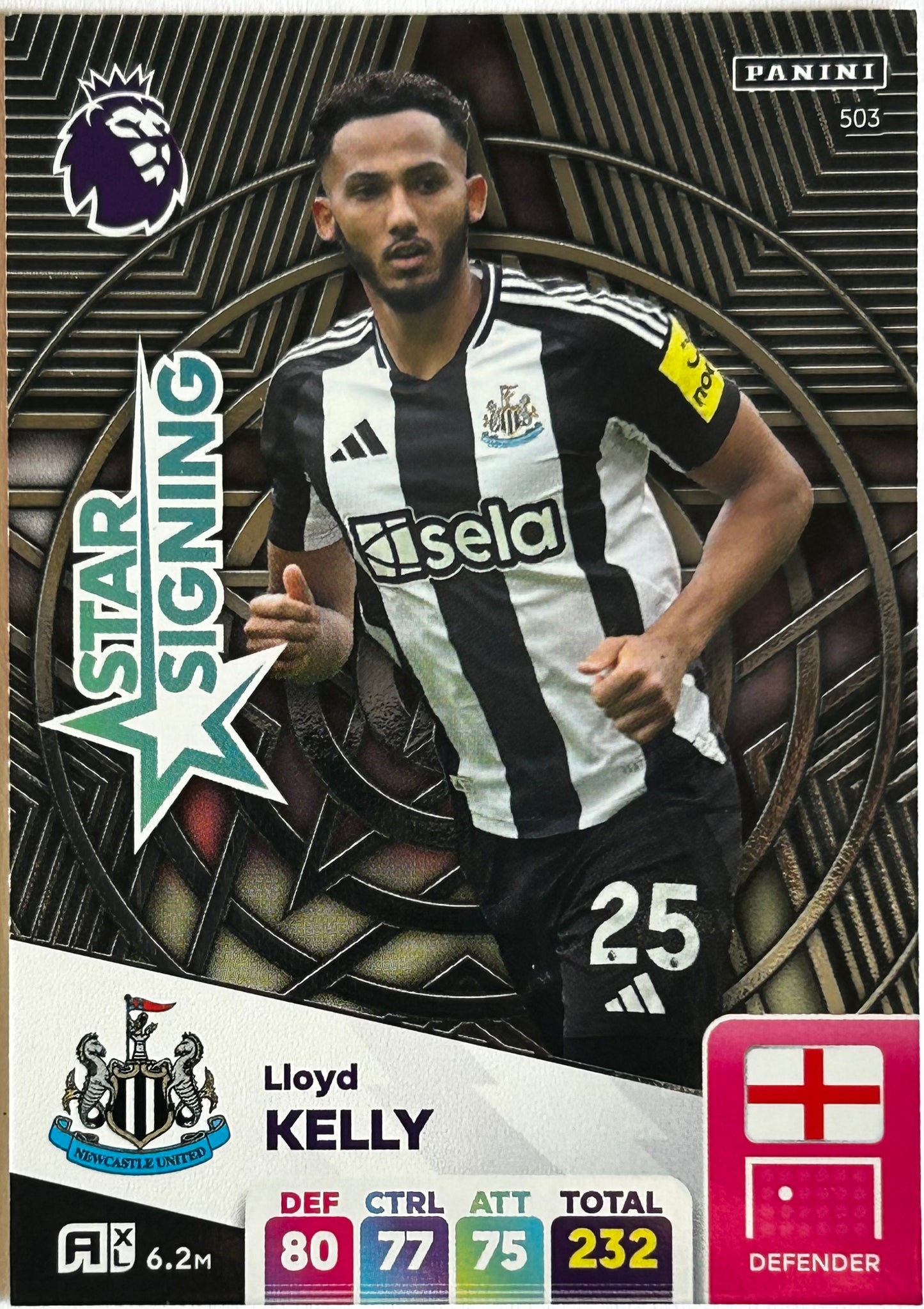 Panini Adrenalyn XL Premier League 2025 - LLOYD KELLY (NEWCASTLE UNITED) Star Signing 503