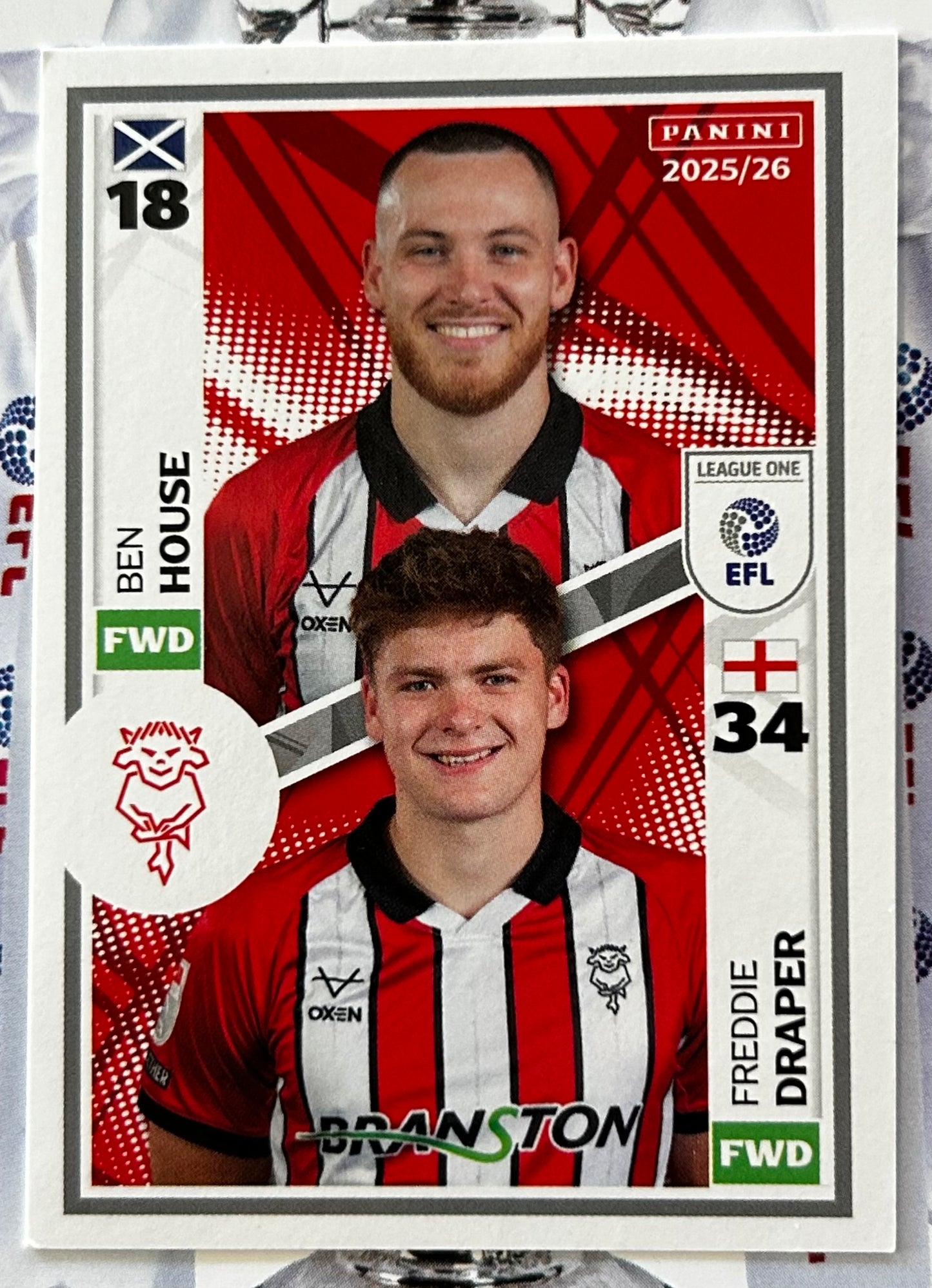 Panini EFL 2025-26 Sticker Collection - Single LEAGUE ONE Stickers (#533 - #580)
