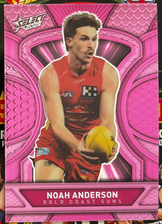 Select AFL 2025 Footy Stars - NOAH ANDERSON (GOLD COAST SUNS) Pink Dragon Scales LDP41
