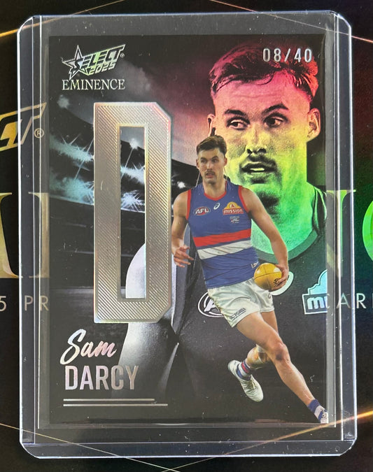 2025 AFL Select Eminence - SAM DARCY (WESTERN BULLDOGS) Nameplate Platinum /40 NB297