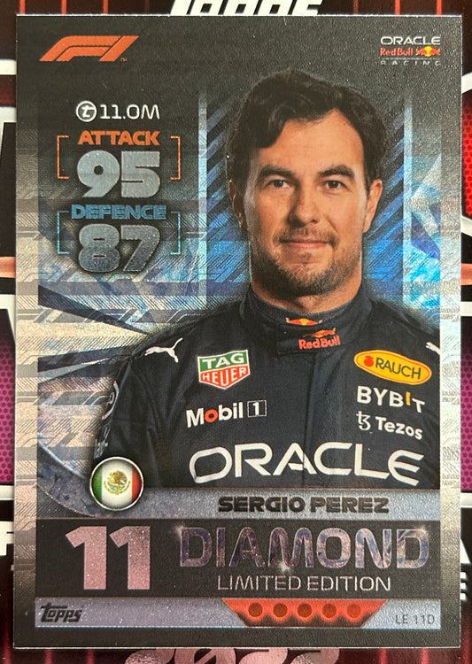 Topps F1 Turbo Attax 2022 - SERGIO PEREZ (ORACLE RED BULL) Diamond Limited Edition LE11D