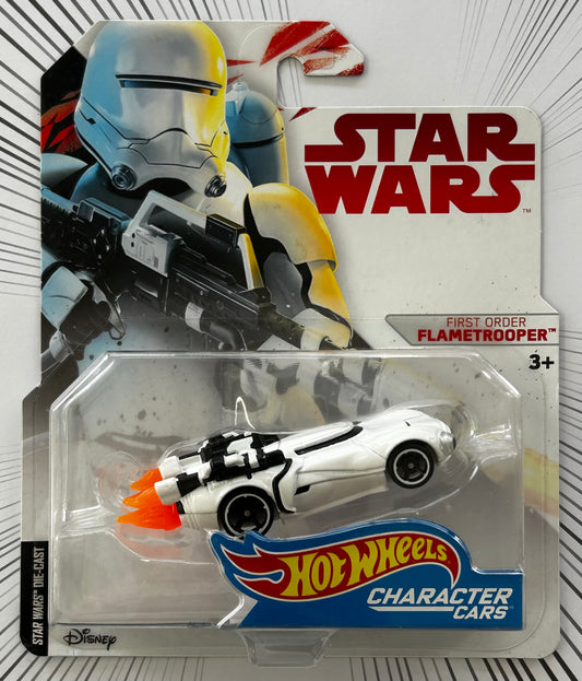 Mattel Hot Wheels Diecast Character Cars 1:64 - First Order Flametrooper Star Wars: The Last Jedi