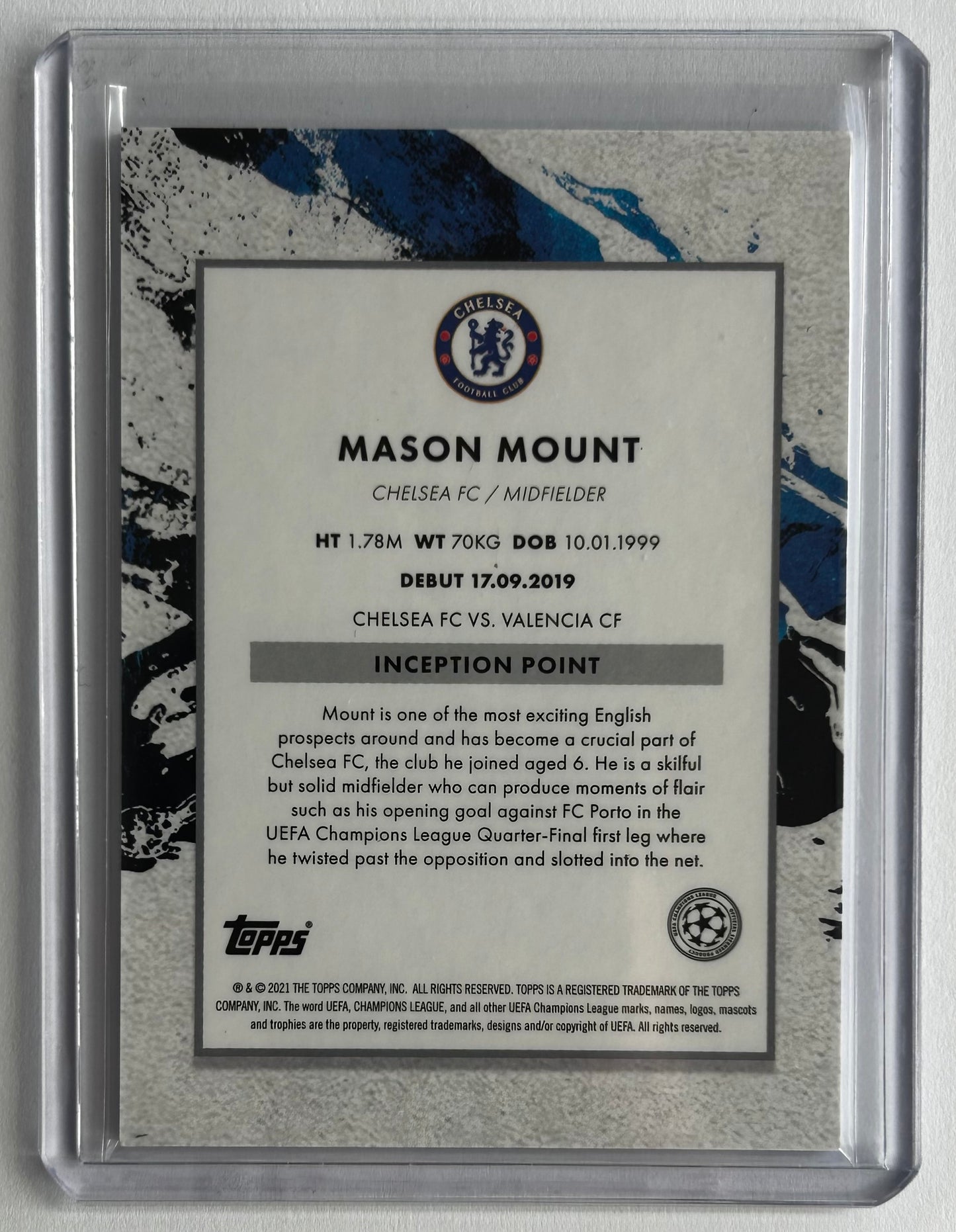 2020-21 Topps Inception UCL - MASON MOUNT (CHELSEA) Star Quality